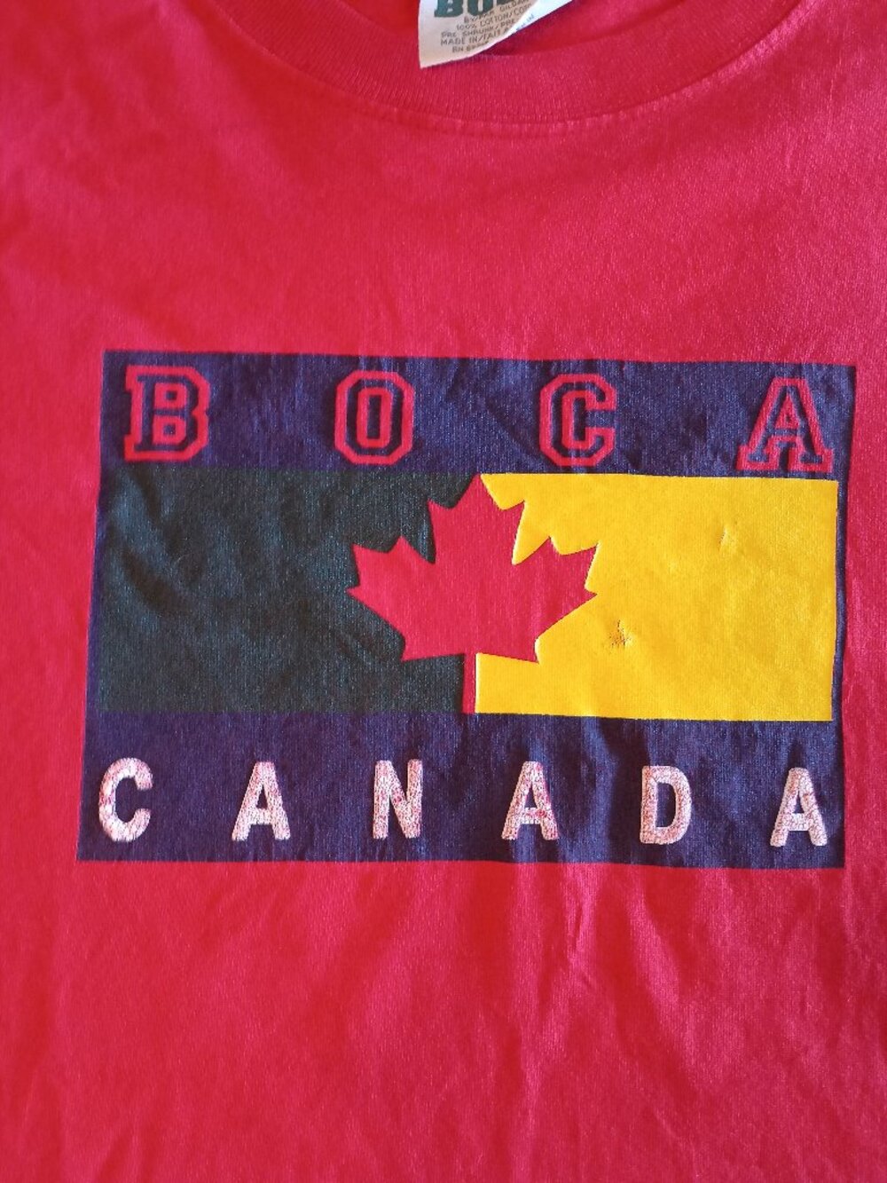 Vintage Boca Canada Red Tee Shirt - Size Large